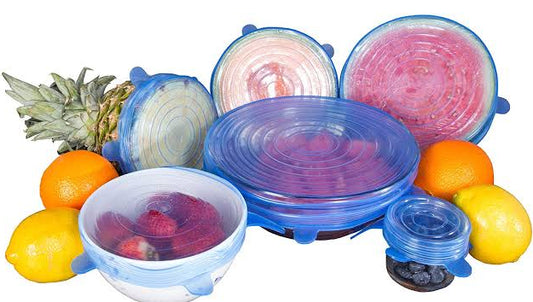 6-Pcs-Silicone Covers Lid Airtigh bowl Cover Lid