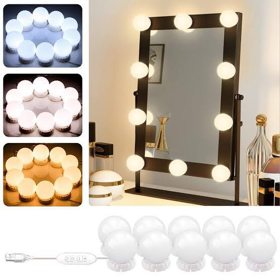 10 Bulb Vanity Light (3 Modes) USB Operate