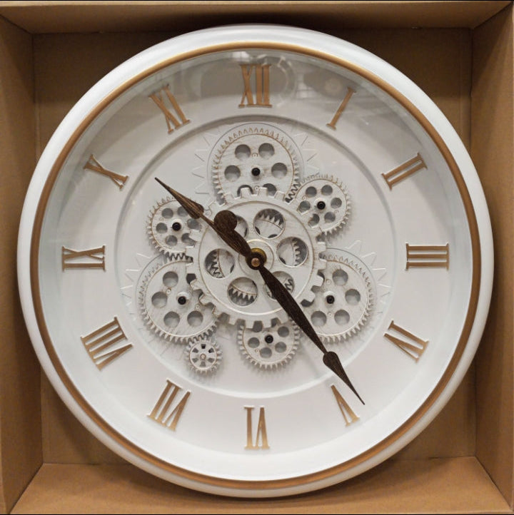 Wall Clock Gears Moving