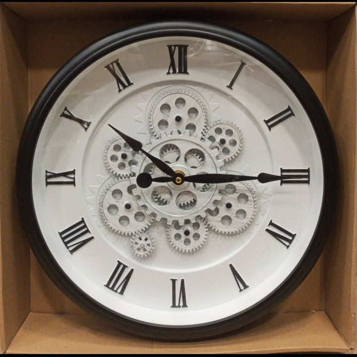 Wall Clock Gears Moving