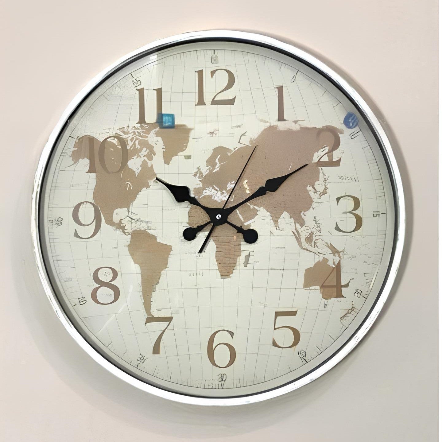 Antique World Map Wall Clock Imported Quality