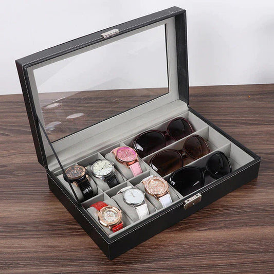 Watch and Jewellery and chain organizer with inside mirror in best quality leather material.