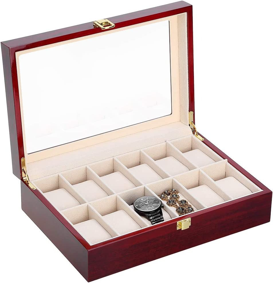 Wooden watch display organizer - Premium quality wooden watch box