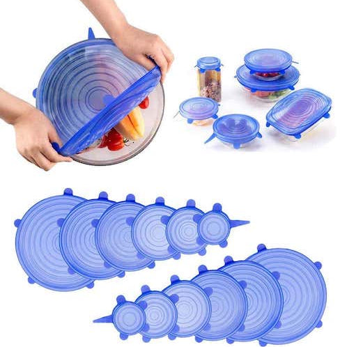 6-Pcs-Silicone Covers Lid Airtigh bowl Cover Lid