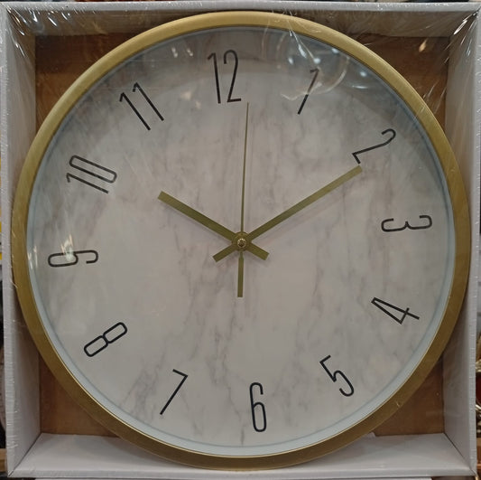 Golden Marble Classic Wall Clock