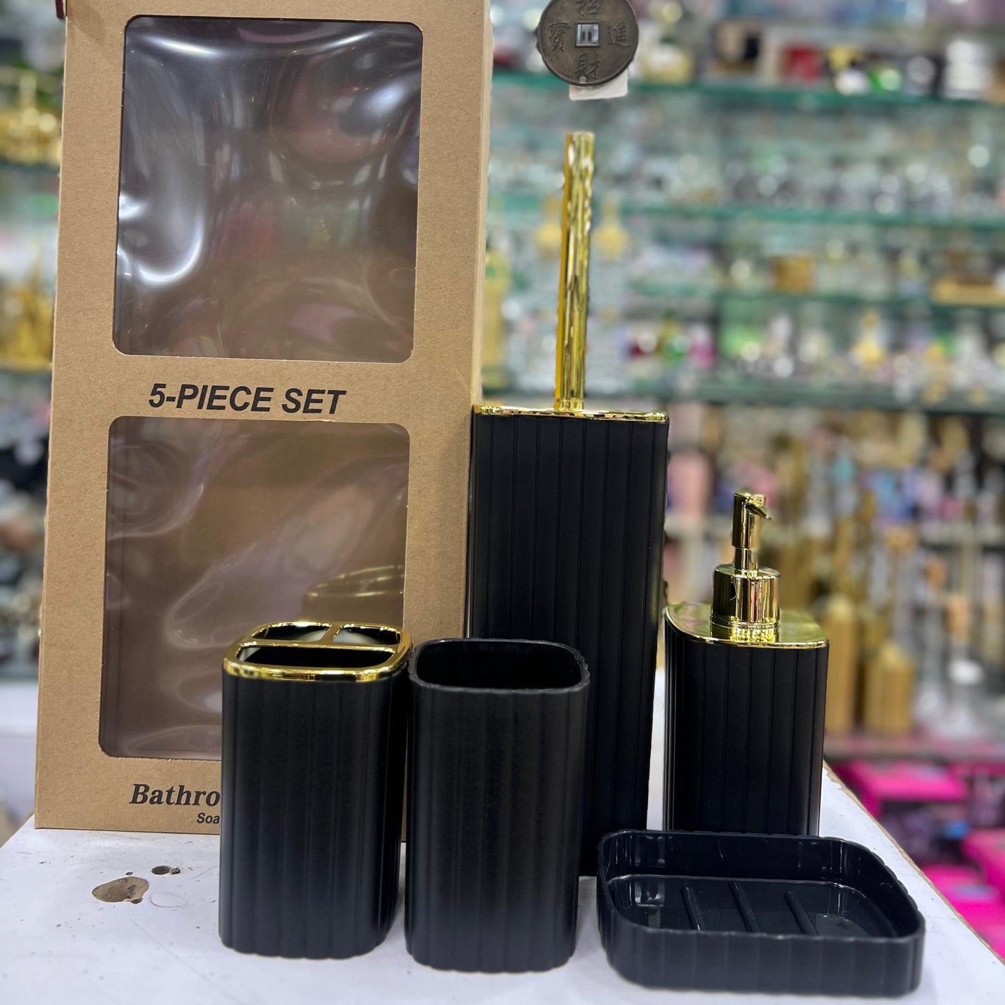 5pcs Bathroom Set Plastic