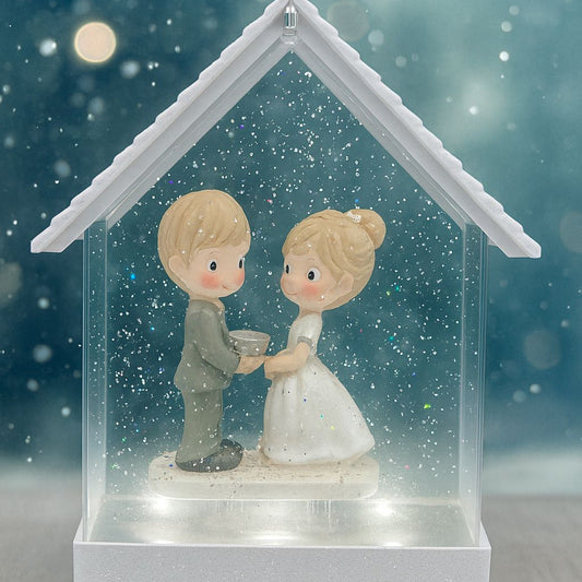 Led Couple Snow Globe