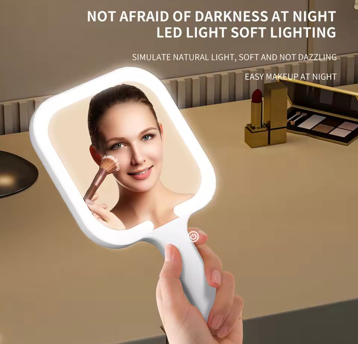 Led Lightening Hand Mirror