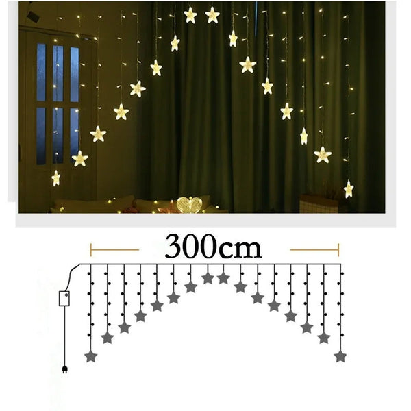Star curtain arch light