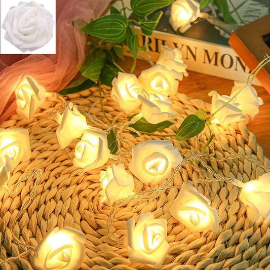 Led flower string light in different colors