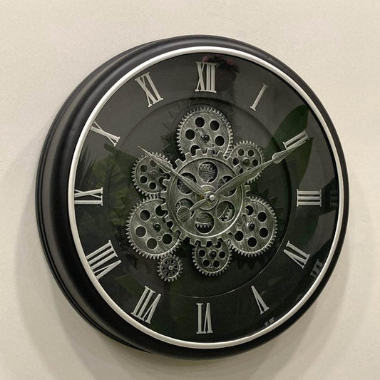 Wall Clock Gears Moving