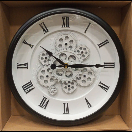 Wall Clock Gears Moving