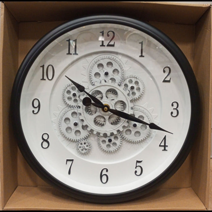 Wall Clock Gears Moving
