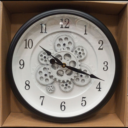 Wall Clock Gears Moving