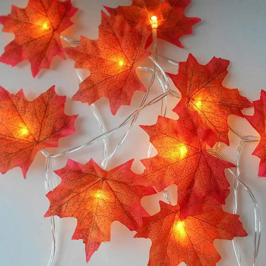 Led maple leaf light string