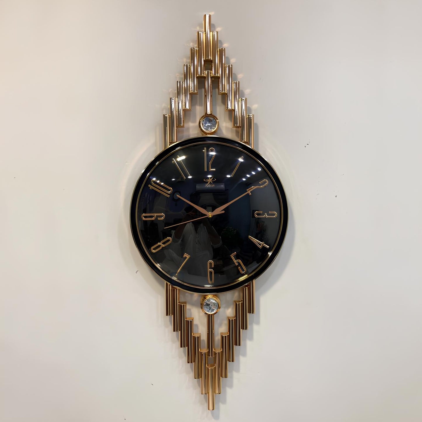 Beautifully Designed Golden Wall Clock