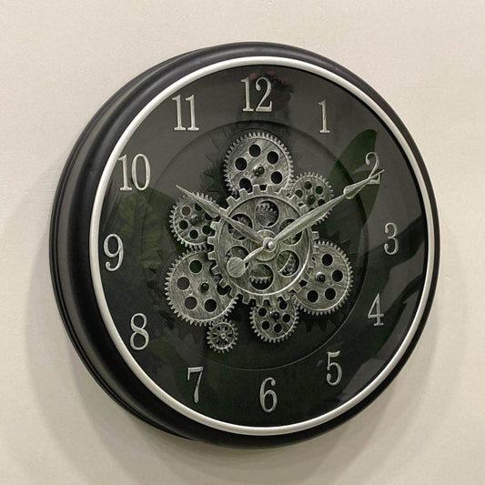 Wall Clock Gears Moving