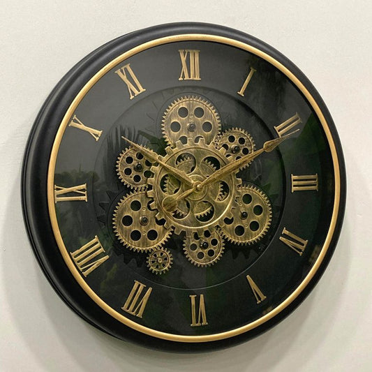 Wall Clock Gears Moving