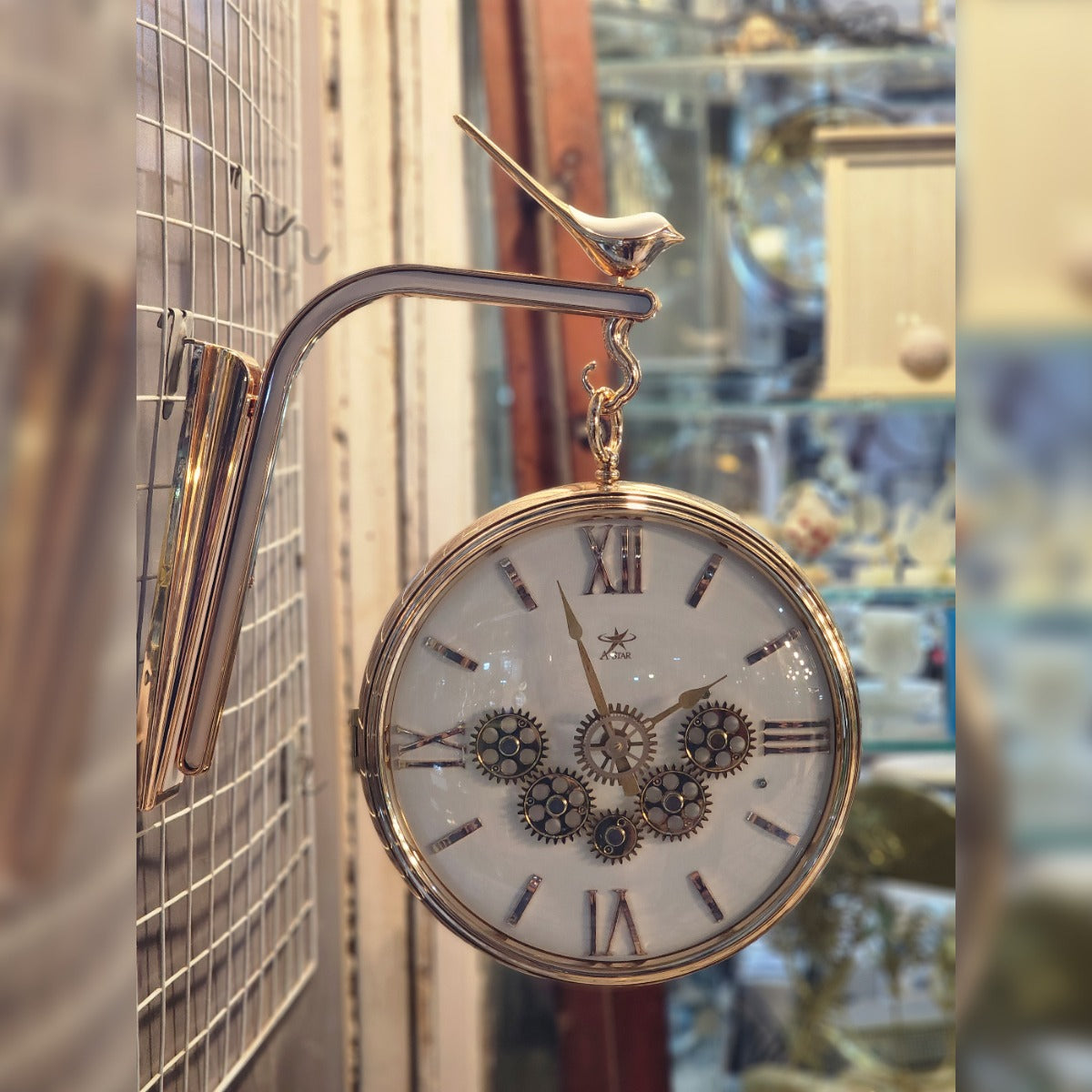 Double Sided Clock Gears Moving