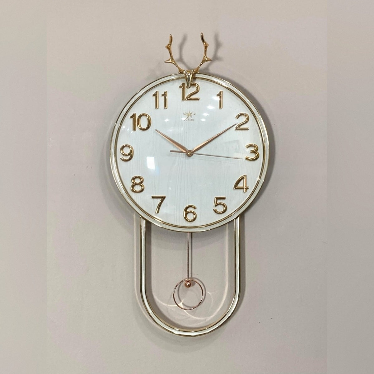 Golden And White Fancy Pendulumn Clock Imported Quality.