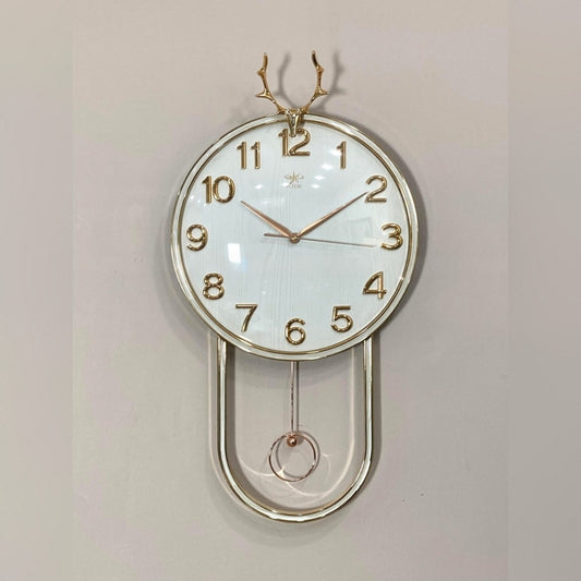 Golden And White Fancy Pendulumn Clock Imported Quality.